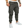 thumbnail image 1 of Herdignity Men's Cargo Pants with Pockets Solid Color Casual Elastic Drawstring Slim Fit Long Jogger Cargo Pants, 1 of 6