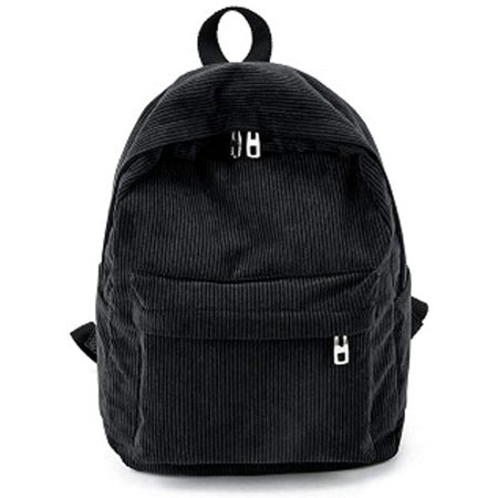 Herdignity Women Corduroy Zips Backpack, Large Capacity Bagback packs Perfect for Middle Student or work or Travel