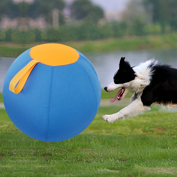 Herding Ball for Dogs 18inch Herding Dog Ball Agility Training Equipment Interactive Herding Horse Ball with Portable Handle Herding Dog Toys for Australian/German Shepherd,L