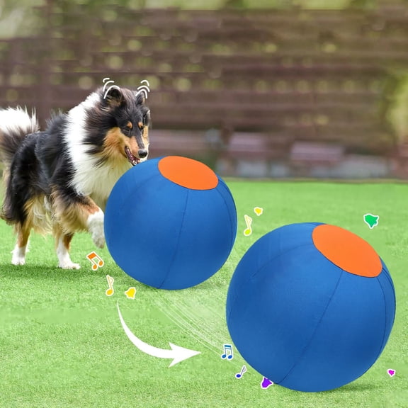 Herding Ball for Dogs, Dual-Layer Herding Toy with Protective Cover, Durable Giant Dog Ball for Australian Shepherd, Border Collie for Outdoor Play 45cm