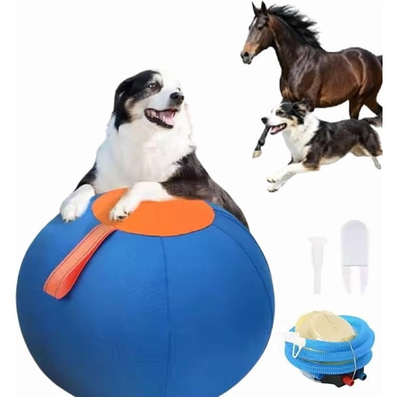Herding Ball for Dogs Large,Herding Ball for Australian Shepherd,Giant Tear-Resistant Inflatable Herdings Balls for Dogs Large with Protective Nylon Cover and Air Pump,Inflatable Pet Training Balls