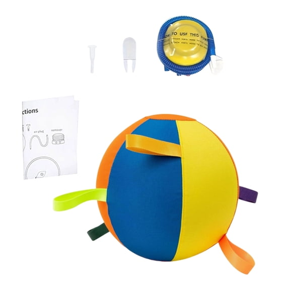 Herding Ball for Dogs,10" Dog Traing Balls with Straps for Australian Shepherd, Border Collie, Cattle Dog, Large Breed Outdoor Play