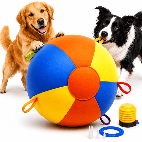 Herding Ball for Dogs, Interactive Toy with Handles, 22 in