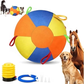 Herding Ball for Dogs Large, 9.84 Inch Bite Proof Dog Herding Ball with Handles, Instinct Ball for Australian Shepherd Border Collie, with Pump