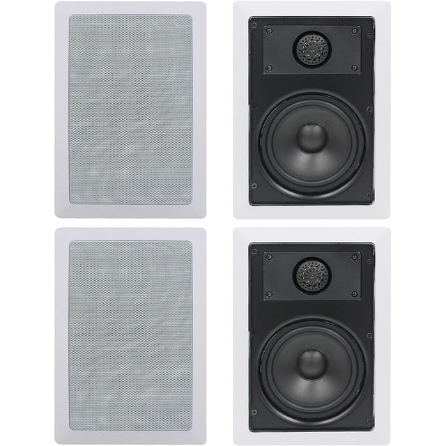 Herdio 5.25 Inch in Wall Speakers Premium 2Way Flush Mount in Ceiling Surround Sound Speakers