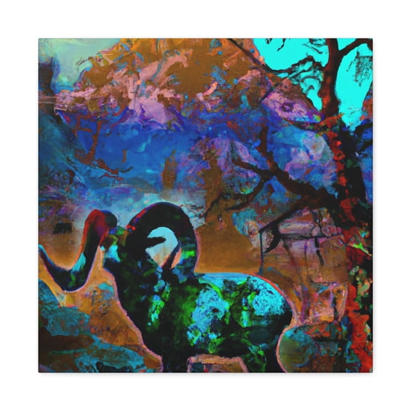 Herds of Wild Rams - Canvas