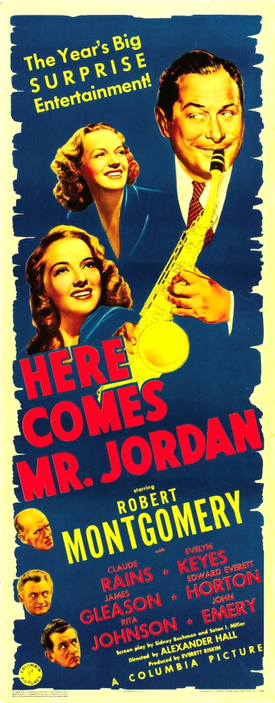 Here Comes Mr Jordan Canvas Art - (24 x 36)