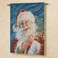 thumbnail image 1 of Here Comes Santa Claus Wall Tapestry Multi Bright, 1 of 1