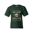 thumbnail image 1 of Here Comes Santa Floss Dance Christmas Funny DT Youth Kids T-Shirt Tee, 1 of 2