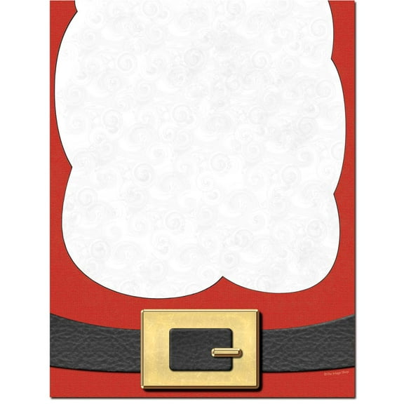 Here Comes Santa Letterhead Laser & Inkjet Printer Paper, 100 Sheet Pack