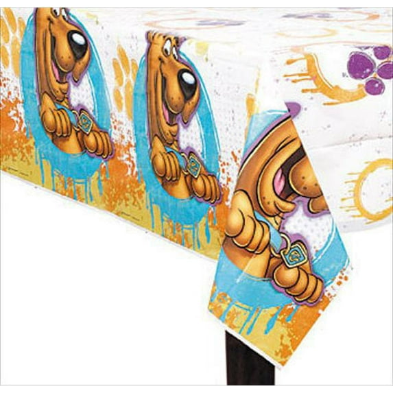 Here Comes Scooby-Doo! 'Paint Splatter' Plastic Table Cover (1ct)
