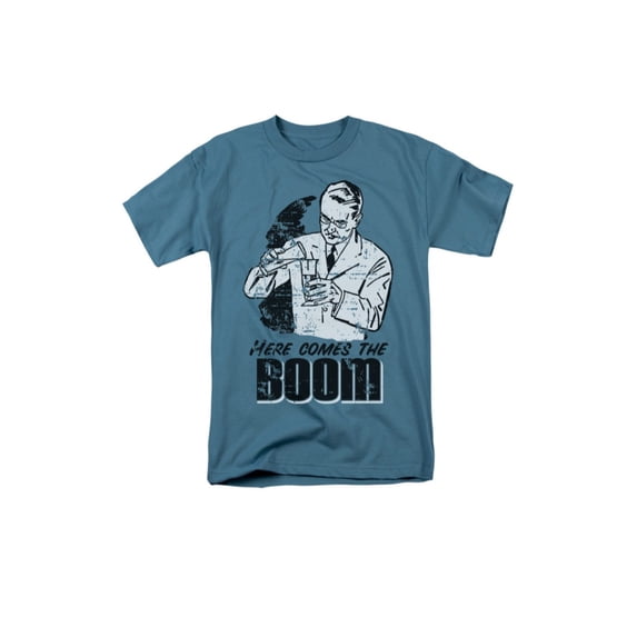 Here Comes The Boom Distressed Vintage Funny Cartoon Adult T-Shirt
