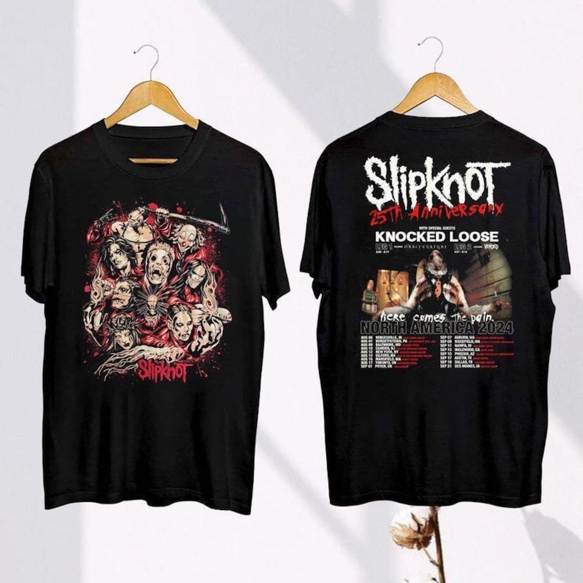 Here Comes The Pain 25th Anniversary Tour 2024 Slipknot Shirt, Slipknot