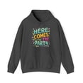 thumbnail image 1 of Here Comes The Party Bachelorette Graphic Hoodie Sweatshirt, Sizes S-5XL, 1 of 4