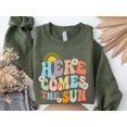thumbnail image 1 of Here Comes The Sun Sweatshirt or Hoodie, Beach Oversized Hoodie, Vsco hoodie, Aesthetic Sweatshirt, Summer Vibes Hoodie, Tumblr Sweatshirt, 1 of 5
