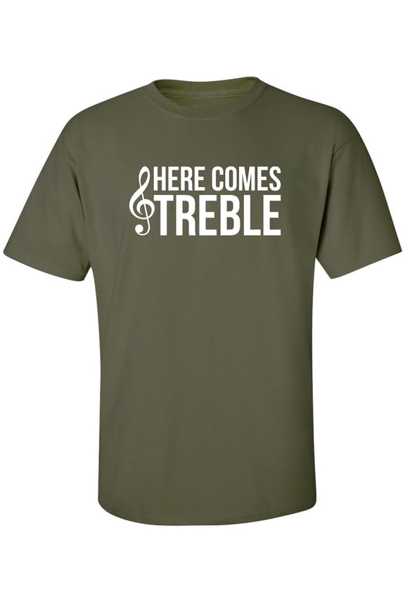 Here Comes Treble Adult Short Sleeve T-shirt