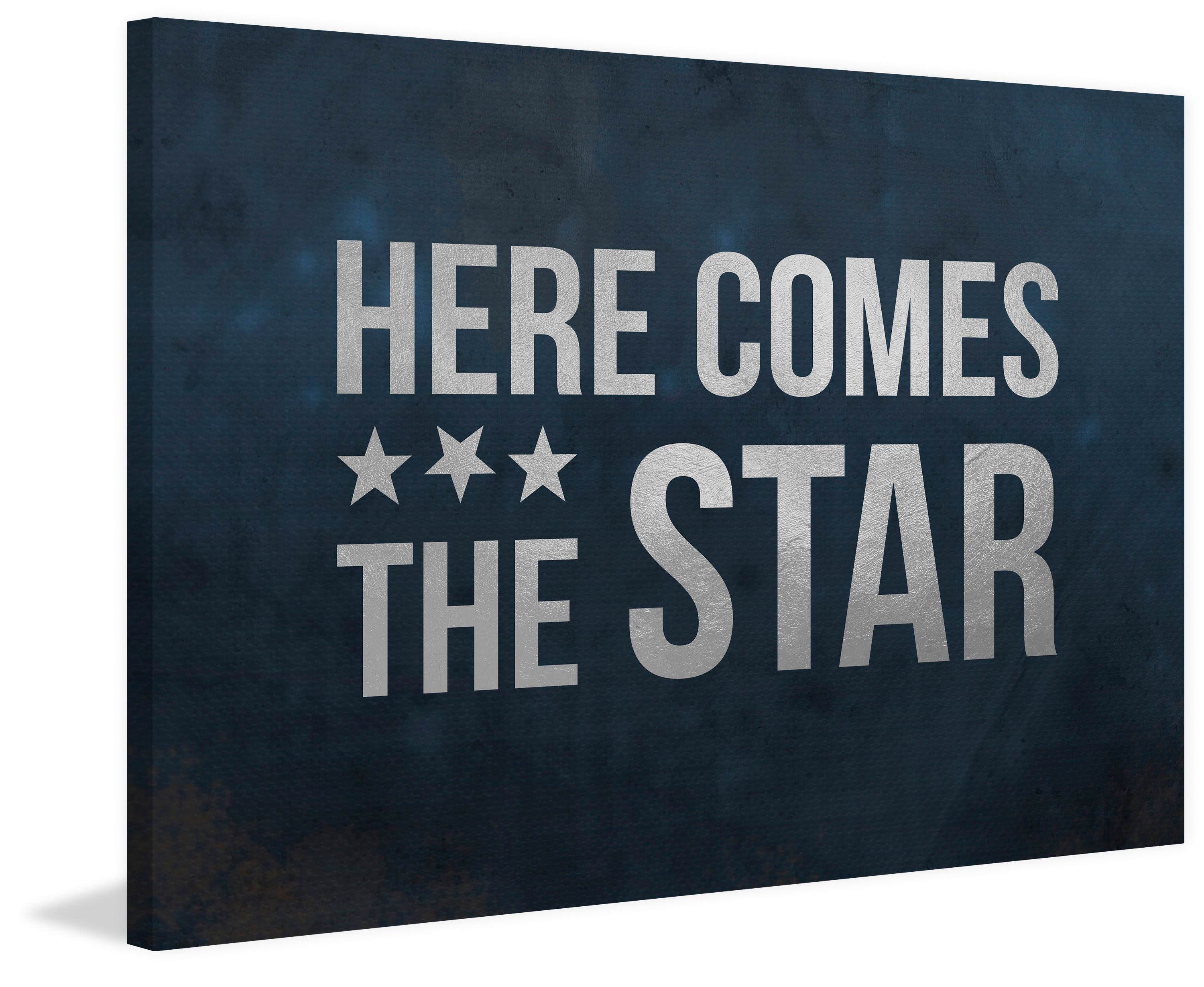 Here Comes the Star Painting Print on Wrapped Canvas