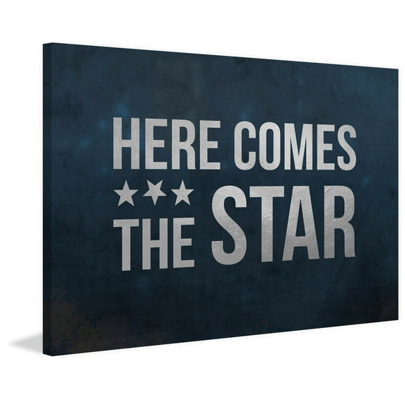 Here Comes the Star Painting Print on Wrapped Canvas