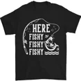 thumbnail image 1 of Here Fishy Fishy Funny Fishing Angler Humor Unisex T-Shirt, up to size 5XL, 1 of 2