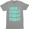 thumbnail image 1 of Here Fishy Fishy Men's Funny Fisherman Angler Carp Fishing Gift Present T-Shirt, 1 of 4