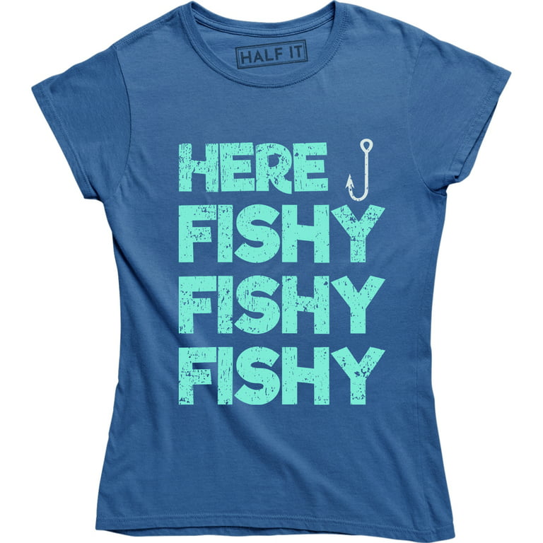 Here Fishy Fishy Men's Funny Fisherman Angler Carp Fishing Gift Present T- Shirt 