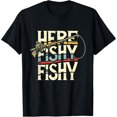 thumbnail image 1 of Here Fishy Funny Fish Fishing T-Shirt, 1 of 6