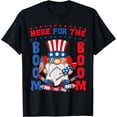 thumbnail image 1 of Here For The Boom Boom Independence Day Gnome 4th Of July T-Shirt, 1 of 3