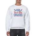 thumbnail image 1 of Here For The Fireworks Sweatshirt Men -Image by Shutterstock, Male 4X-Large, 1 of 4