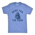 thumbnail image 1 of Here For The Food T Shirt Funny Shark Great White Graphic Tee Unisex S-5XL Hot Trending Shirt, Vintage Birthday Gift, 1 of 3