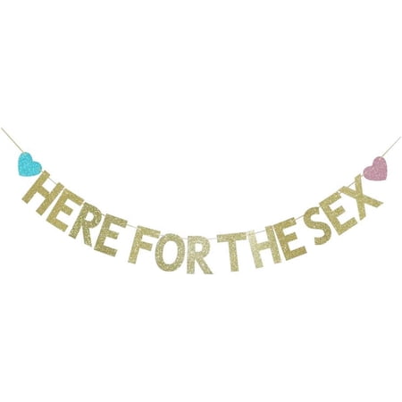 Here For The Sex Banner, Gender Reveal Party Sign, Baby Shower Party Decorations Supplies