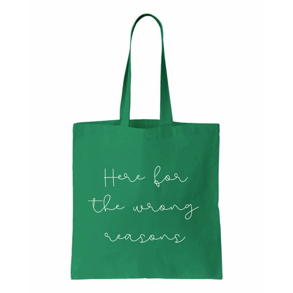 Here For The Wrong Reasons, The Bachelor Cotton Canvas Re-Usable Shopping & Carry-All Tote Bag