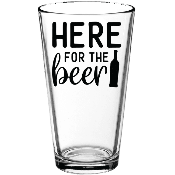 Here For the Beer Funny Pint Glass
