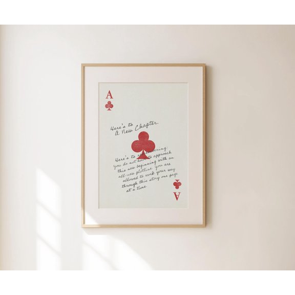 Here S To A New Chapter Print Affirmation Wall Art Positive Decor Inspirational Quotes Cute Self Love Apartment Decor Poster, Poster Only