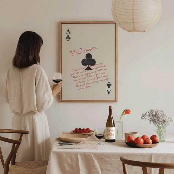 Here S To A New Chapter Print Affirmation Wall Art Positive Decor Inspirational Quotes Cute Self Love Apartment Decor Poster, Poster Only