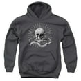 thumbnail image 1 of - Here There Be Pirates - Youth Hooded Sweatshirt - Medium, 1 of 2