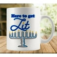 thumbnail image 1 of Here To Get Lit Mug Funny Coffee Mug Ceramic Cup Tea 11 Oz For Women Men Novelty Christmas Birthday Gift, 1 of 6