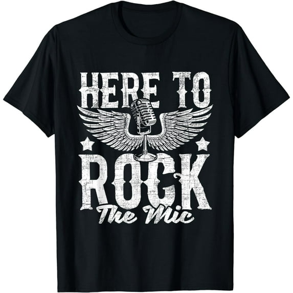 Here To Rock The Mic - Karaoke Champion Music Lover Musician T-Shirt