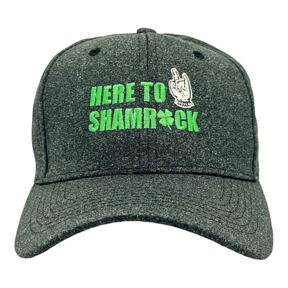 Here to Shamrock Funny Hat St Patricks Day Graphic Novelty Hats