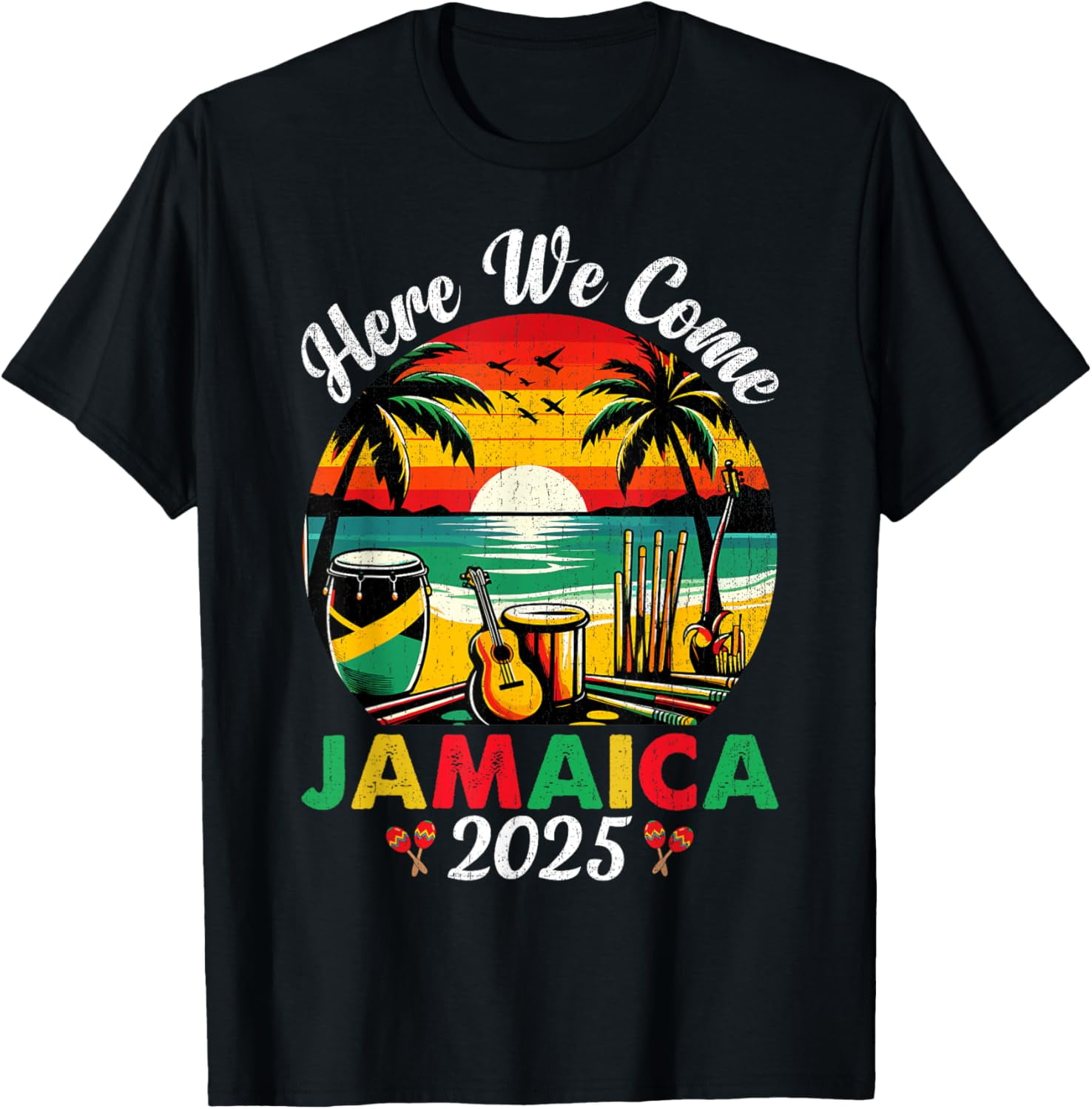 Here We Come Jamaica 2025 Girls Trip Family Summer Vacation TShirt