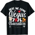 thumbnail image 1 of Here We Come Vegas Baecation Couples Honeymoon Vibes T-Shirt, 1 of 6