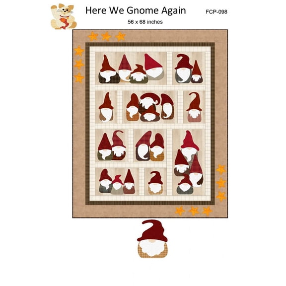Here We Gnome Again Quilt Pattern from Quilt Woman