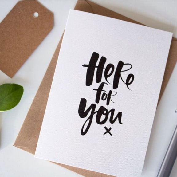 Here for You Inspirational Greeting Card - Blank Inside, Perfect for Any Occasion - Includes Envelope, Ideal for Friends, Family, and Motivation