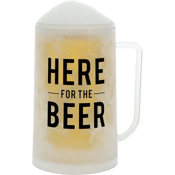 Pavilion Gift Company - Here for the Beer - 12 oz Freezer Stein