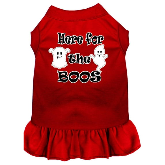 Pet Dog Cat Dress Screen Printed, "Here For The Boos"
