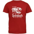 thumbnail image 1 of Here for the Lobstah Lobster Distress - Key West FL Mens Soft T Shirt Red MD, 1 of 1