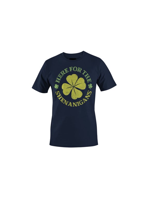Here for the Shenanigans Fun St. Patricks Day Shamrock Men's T-shirt