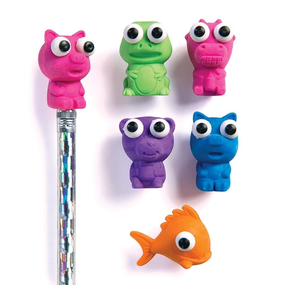 Here's Looking At You Pencil Topper Erasers Novelty Desk Accessory 10 Count