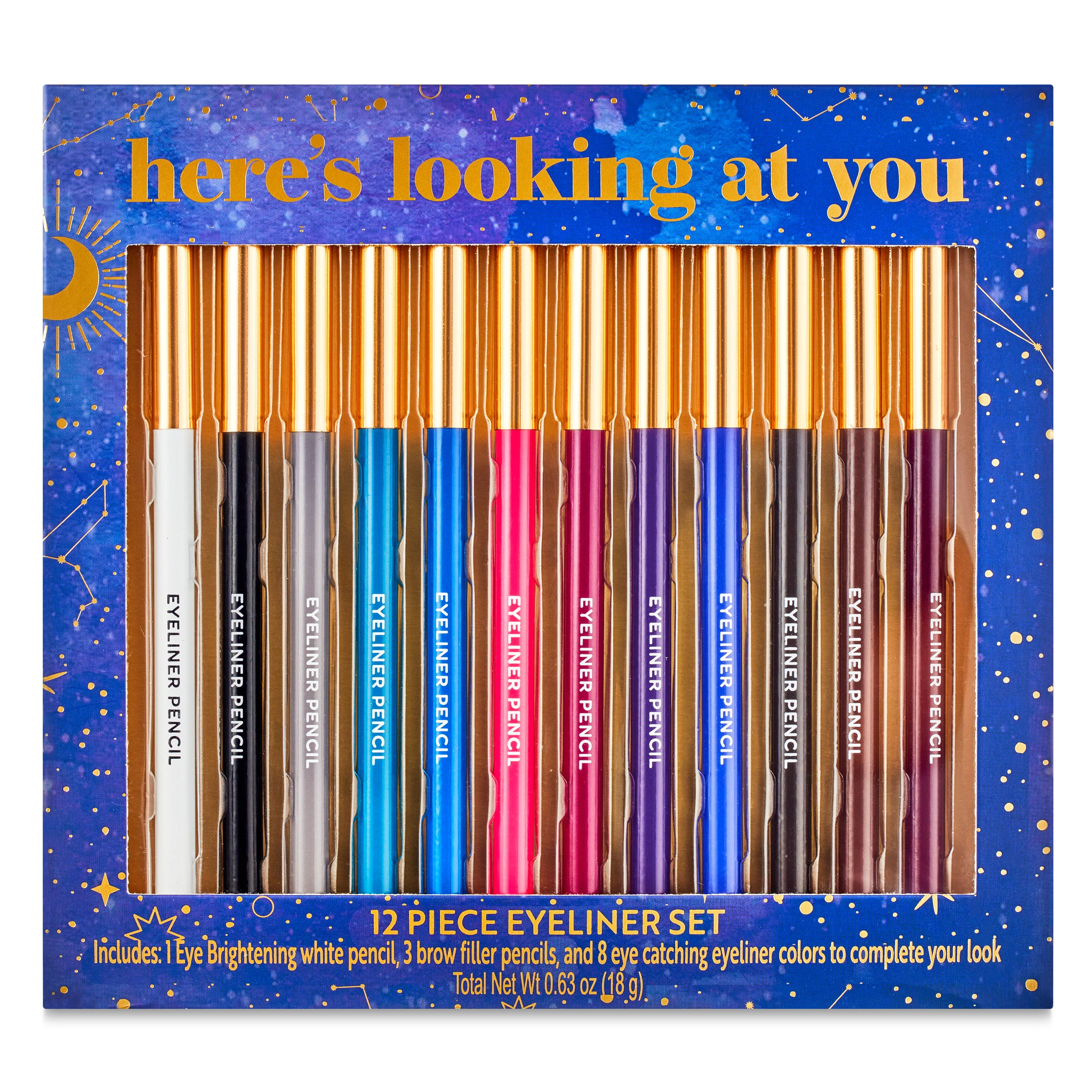 Here's Looking at You Eyeliner Set, 12 Pieces