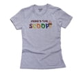 thumbnail image 1 of Here's The Scoop - Fun Colorful Ice Cream Cone Graphic Women's Cotton Grey T-Shirt, 1 of 2