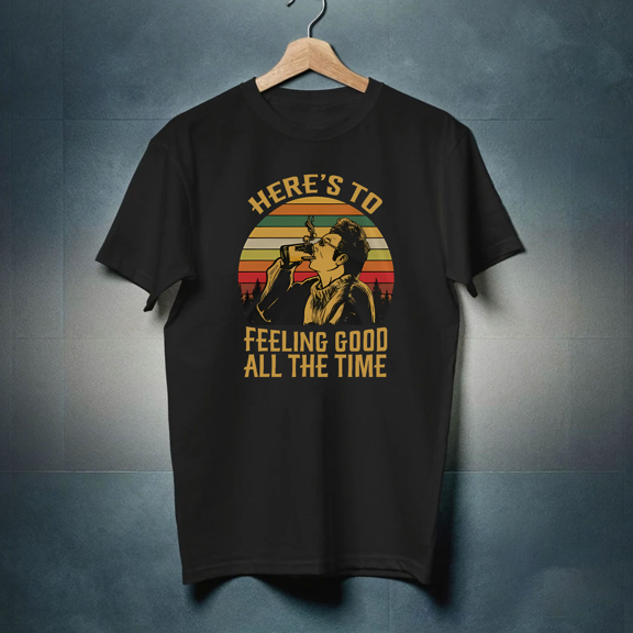 Here's To Feeling Good All The Time Kramer Men's Short Sleeve T-shirt
